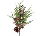 PICK/SPRAY GREENERY WITH FROSTED BERRIES