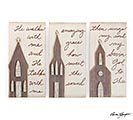 ASSORTED RAISED CHURCH WALL HANGINGS