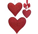 RED HANGING HEART 3 ASSORTED SIZES