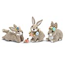 TRIO OF BUNNIES IN ASSORTED POSES