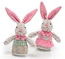 LITTLE BOY AND GIRL BUNNIES IN DISPLAY