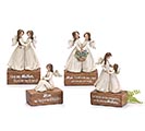ANGELS WITH MOTHER MESSAGE FIGURINES