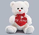 PLUSH 10&quot; TE AMO BEAR WITH RED HEART