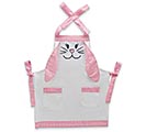 CHILD BUNNY APRON WITH PINK GINGHAM