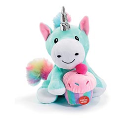 MUSICAL BIRTHDAY UNICORN WITH CUPCAKE
