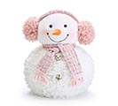 SNOWMAN WITH PINK EARMUFFS AND SCARF