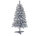 4&quot; TALL SILVER TINSEL CHRISTMAS TREE