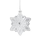ASSORTED SNOWFLAKE GLASS ORNAMENTS