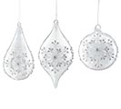 SNOWY ASTD SHAPES WITH RAISE SNOWFLAKES