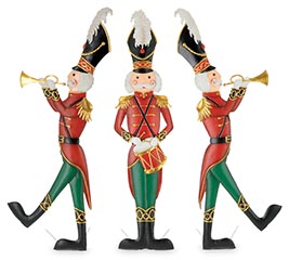 TIN CHRISTMAS SOLDIER ASTD DECOR