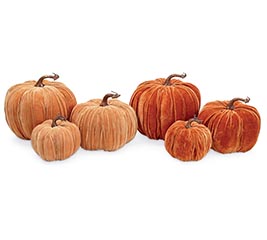 ASTD VELVET COVERED PUMPKIN COLORS