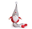RED AND GRAY PLUSH GNOME SITTER