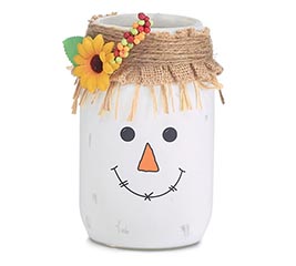 QUART SCARECROW MASON JAR VASE