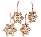GINGERBREAD SNOWFLAKE ORNAMENTS
