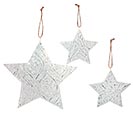 EMBOSSED TIN STAR ORNAMENTS