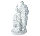WHITE BRUSHED WITH SILVER HOLY FAMILY