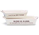 GIVE THANKS  BLESS US NESTED BAKEWARE