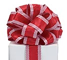 RIBBON #40 RED WITH CANDY CANE EDGE