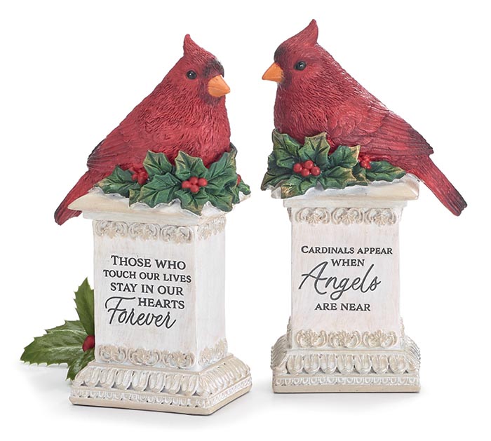 Wholesale Memorial Cardinal - 3 Cardinals on Log Figurine