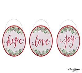 HOPE JOY  LOVE WALL HANGING ASSORTMENT