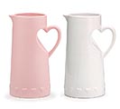 ASTD PINK OR WHITE HEART PITCHER