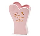 LOVE YOU MORE MESSAGE HEART VASE