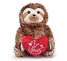 LITTLE BROWN SLOTH WITH RED HEART
