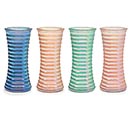 RIBBED PEARLIZED HOURGLASS SPRING VASE