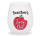 WINE GLASS TEACHER&#39;S TIME OUT WITH APPLE