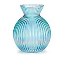 10&quot; IRIDESCENT RIBBED VASE FLARE OPENING
