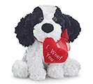 PLUSH PUPPY I WOOF YOU MESSAGE