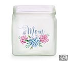 4&quot; GLASS CUBE VASE WITH MOM MESSAGE