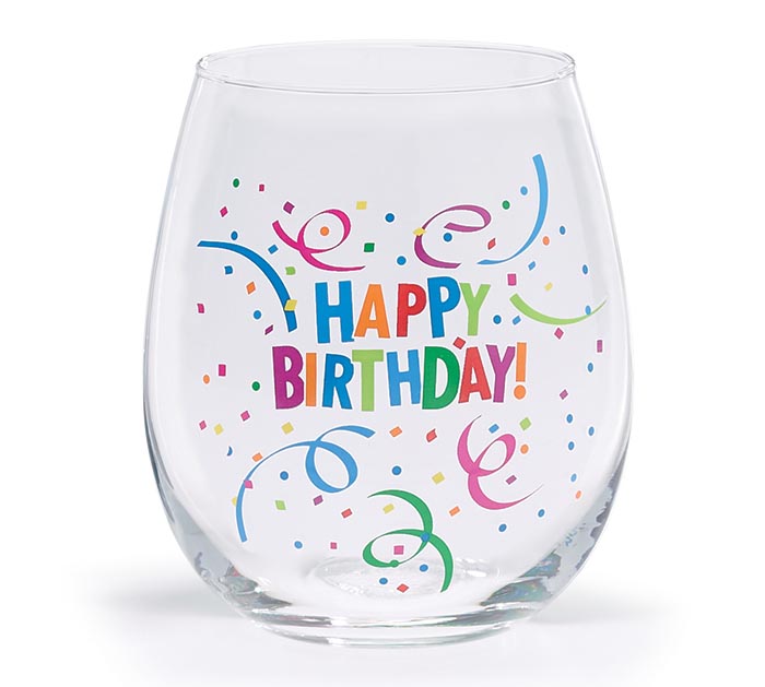 Confetti 20 oz. Stemless Wine Glass