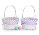 BAMBOO EASTER BASKETS ASTD PLAID LINERS