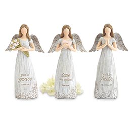 RELIGIOUS MESSAGE ANGEL FIGURINES