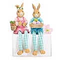 BROWN EASTER BUNNY SHELF SITTERS
