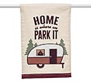 HOME IS WHERE WE PARK IT YARD FLAG