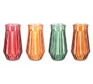 FALL COLORS RIBBED GLASS VASES