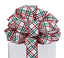 RIBBON #9 XMA RED/GREEN PLAID