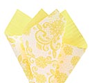 TWO SIDED YELLOW/ YELLOW LACE ON WHITE