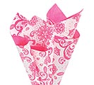 HOT PINK LACE TWO SIDED FLORAL SHEET