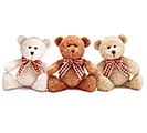 ASSORTED SILKY FUR BEARS OF 3 COLORS