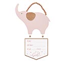IT&#39;S A GIRL PINK ELEPHANT WALL HANGING