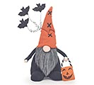 HALLOWEEN GNOME WITH BATS AND BAG