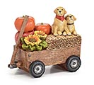 FALL WAGON CARRYING PUPPIES