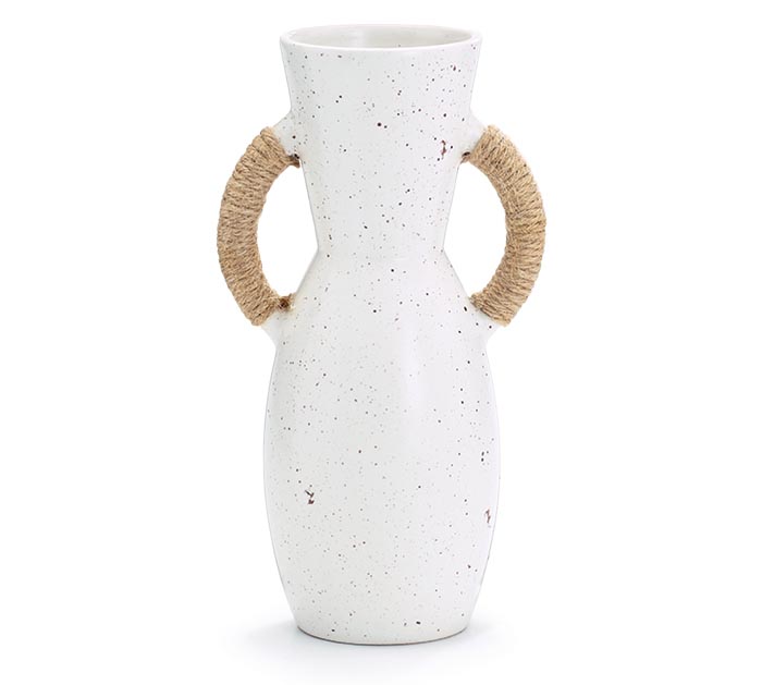nød bånd Seraph Ceramic Vase With Twine Handles