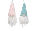PINK AND BLUE PASTEL HAT GNOME ORNAMENTS