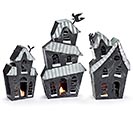 LIGHTED HAUNTED HOUSES IN VARIED SIZES