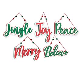CHRISTMAS WORDS WALL HANGING