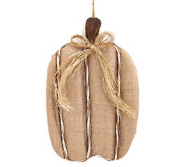 WALL HANGING BURLAP PUMPKIN